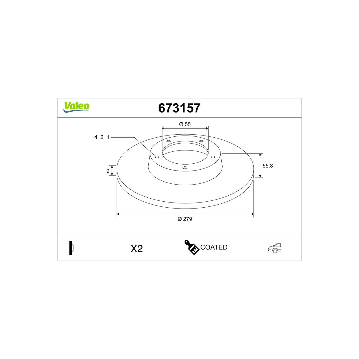 Disc frana Valeo 673157