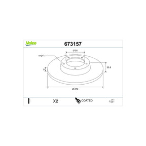 Disc frana Valeo 673157