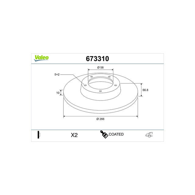 Disc frana Valeo 673310