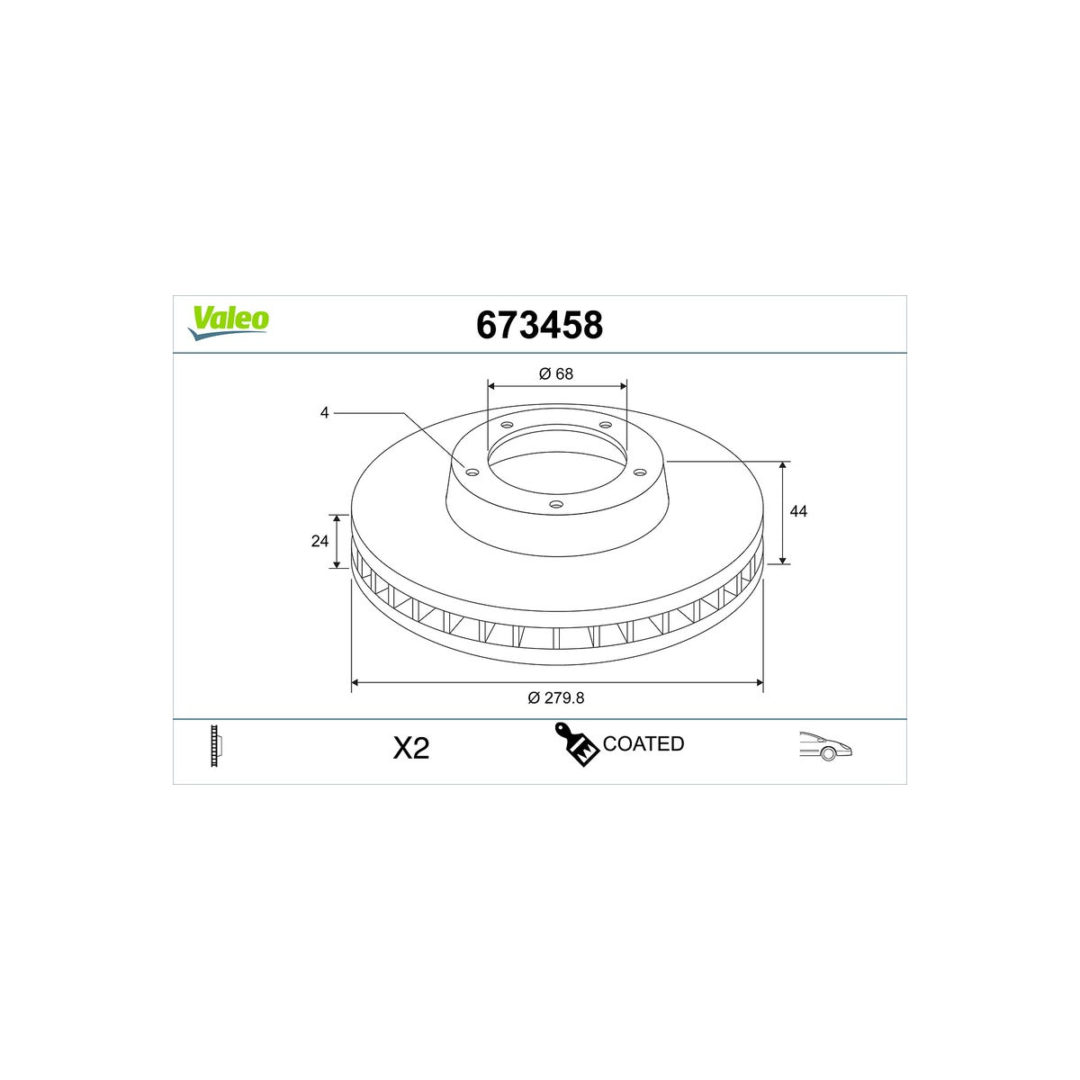 Disc frana Valeo 673458