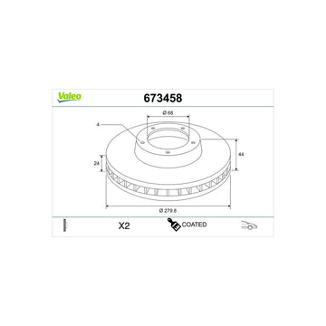 Disc frana Valeo 673458
