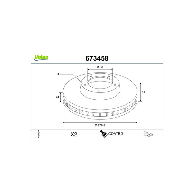 Disc frana Valeo 673458