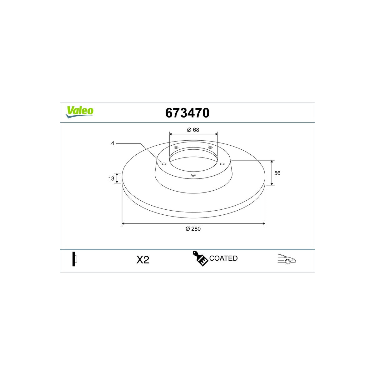 Disc frana Valeo 673470