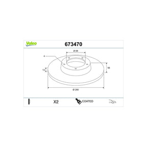 Disc frana Valeo 673470