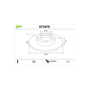 Disc frana Valeo 673470
