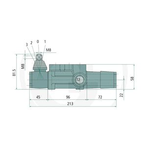Schita dimensiuni Distribuitor hidraulic BM 40 1 GU MO A1 T BLB 86503001