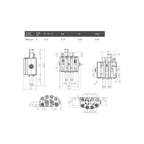 Distribuitor hidraulic manual AKON LVM92-OC – imagine 4