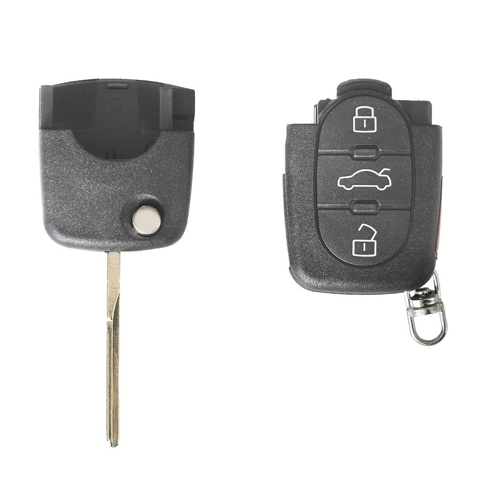Carcasa cheie contact pentru Audi A3 / A6 / A8, 3+1 butoane, cu cheie Akonen 004AD009