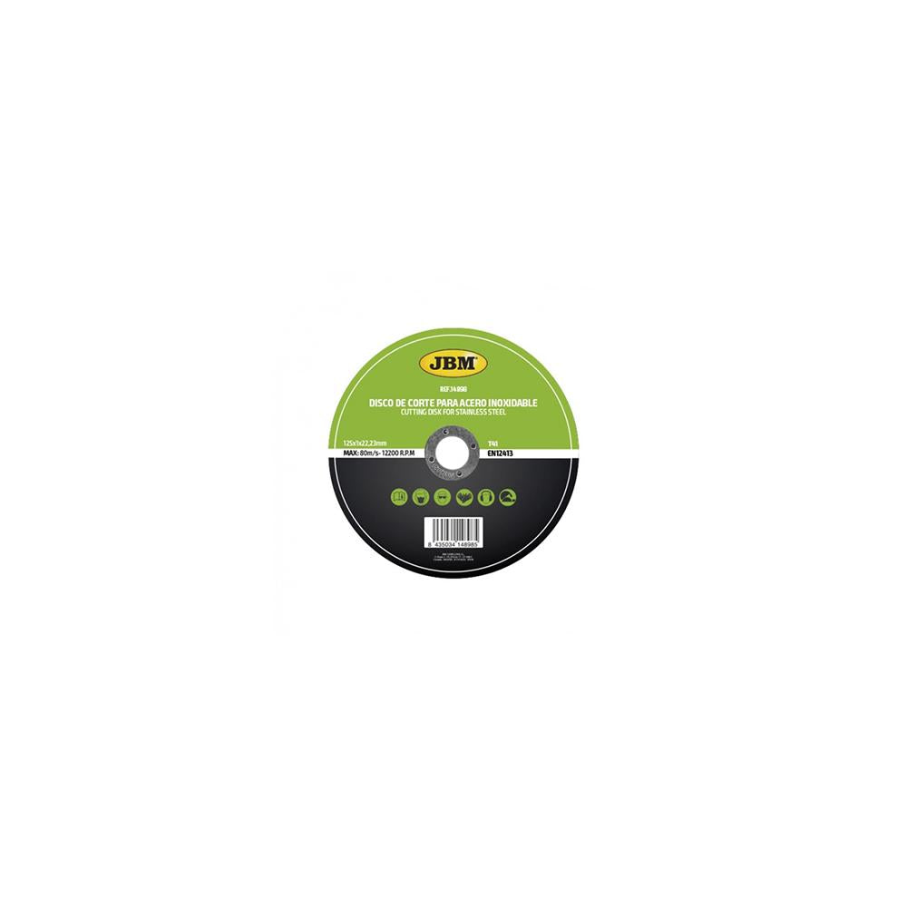 Disc de taiere debitare in otel inoxidabil 125 x 1 mm T41 Jbm 14898