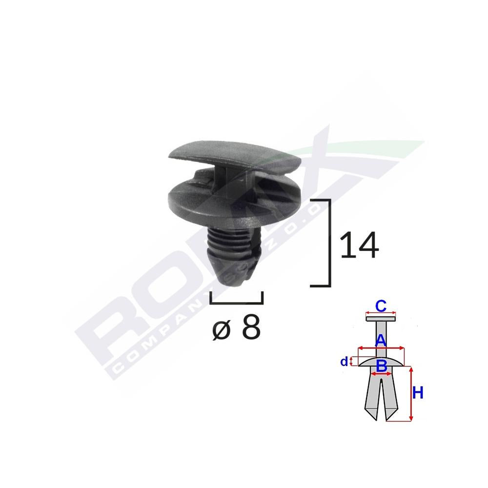 Clema pasaj roata pentru citroen/peugeot/renault set 10 buc Romix C60151