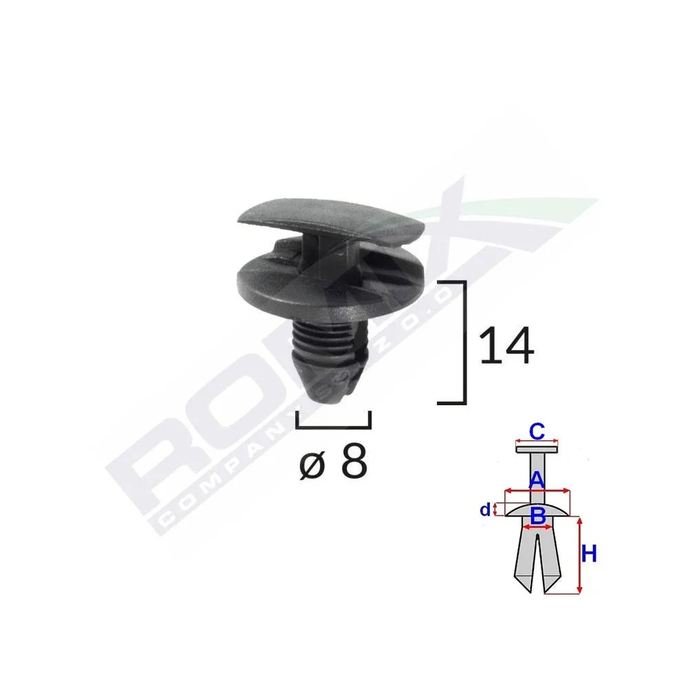 Clema pasaj roata pentru citroen/peugeot/renault set 10 buc Romix C60151 – imagine 2