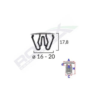 Clips universal negru set 10 buc Romix 10141 – imagine 2