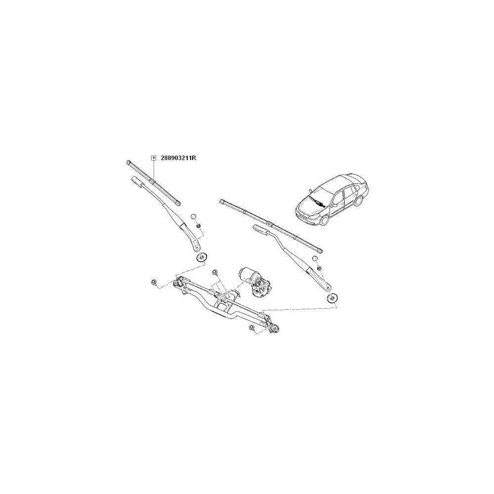 Stergator parbriz dr. 400 mm Renault 288903211R