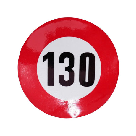 Autocolant reflectorizant limita viteza 130 km/h fi12 cm Runkit RKAB130