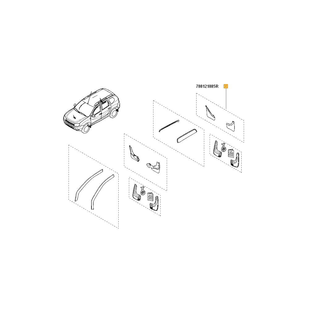 Aparatori noroi spate Renault 788121885R