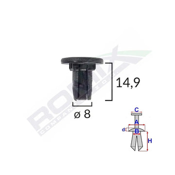 Clips tapiterie pentru Renault laguna/scenic ii set 10 buc Romix C40976