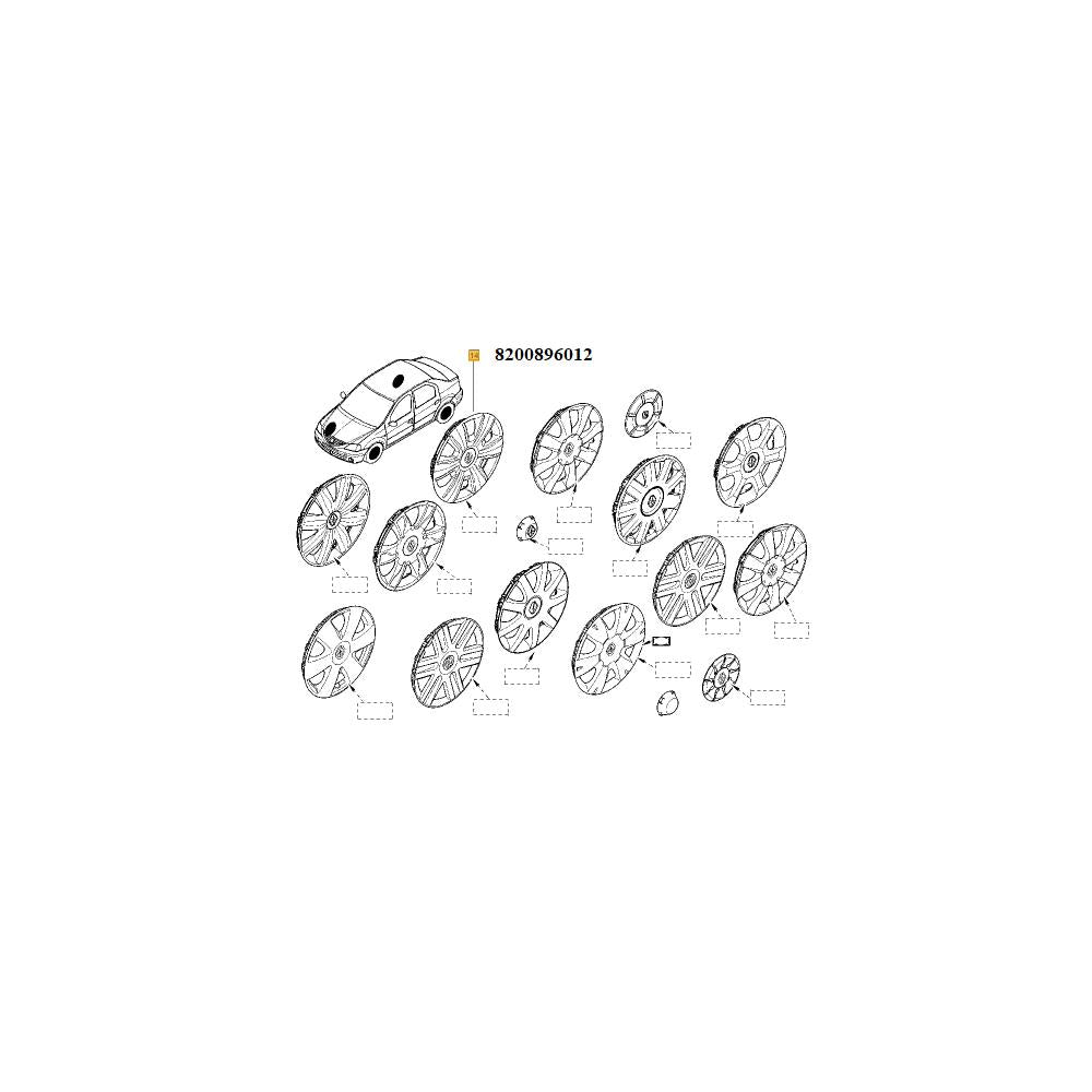 Capac janta tabla 15`` Renault 8200896012