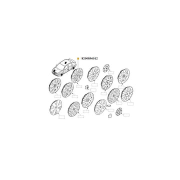 Capac janta tabla 15`` Renault 8200896012