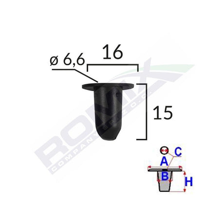 Clema fixare prag pentru Vw set 10 buc Romix C60453