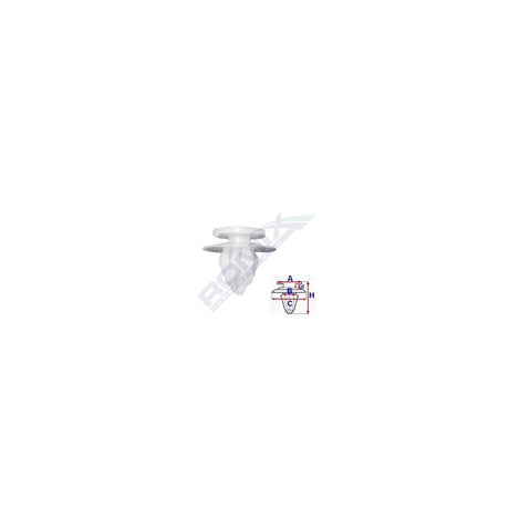 Clips tapiterie pentru mitsubishi/toyota/honda/hyundai/lexus 8.6X17.2MM - alb set 10 buc Romix C10076