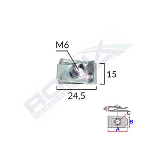 Clips metalic fixare pentru audi/bmw si universal set 10 buc Romix 16308