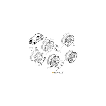 Janta aliaj 15'' 6JX15 4X100 ET42 Logan ii/sandero ii Renault 8200698222