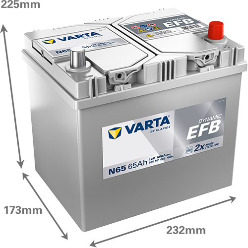 Acumulator Varta Dynamic EFB 65 Ah 565501065K262 – imagine 2