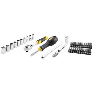 Set de clicheți cu 72 de dinți și chei tubulare STANLEY® 1/4 in., cu accesorii, 38 buc. STMT828281 – imagine 2