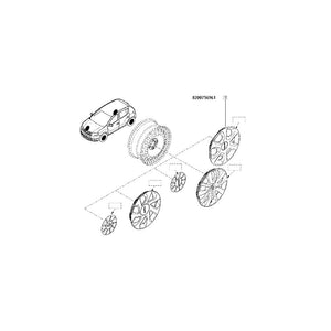 Capac roata tabla 15'' log. facelift/log. ii /dokker Renault 8200756961