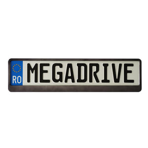 Suport numar inmatriculare Mega Drive metalizat graphite 1 buc 45182