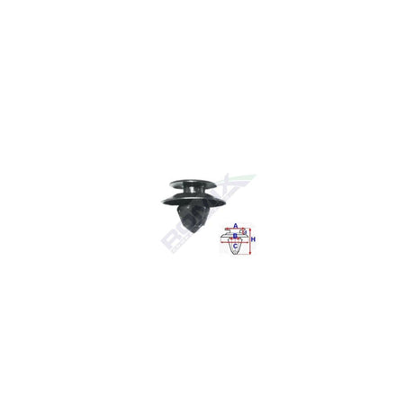 Clips tapiterie pentru Mercedes 8.1X13.2MM - negru set 10 buc Romix A82022