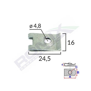 Clips metalic tapiterie universal set 10 buc Romix 14202
