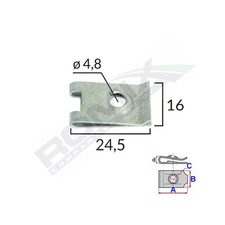 Clips metalic tapiterie universal set 10 buc Romix 14202 – imagine 2