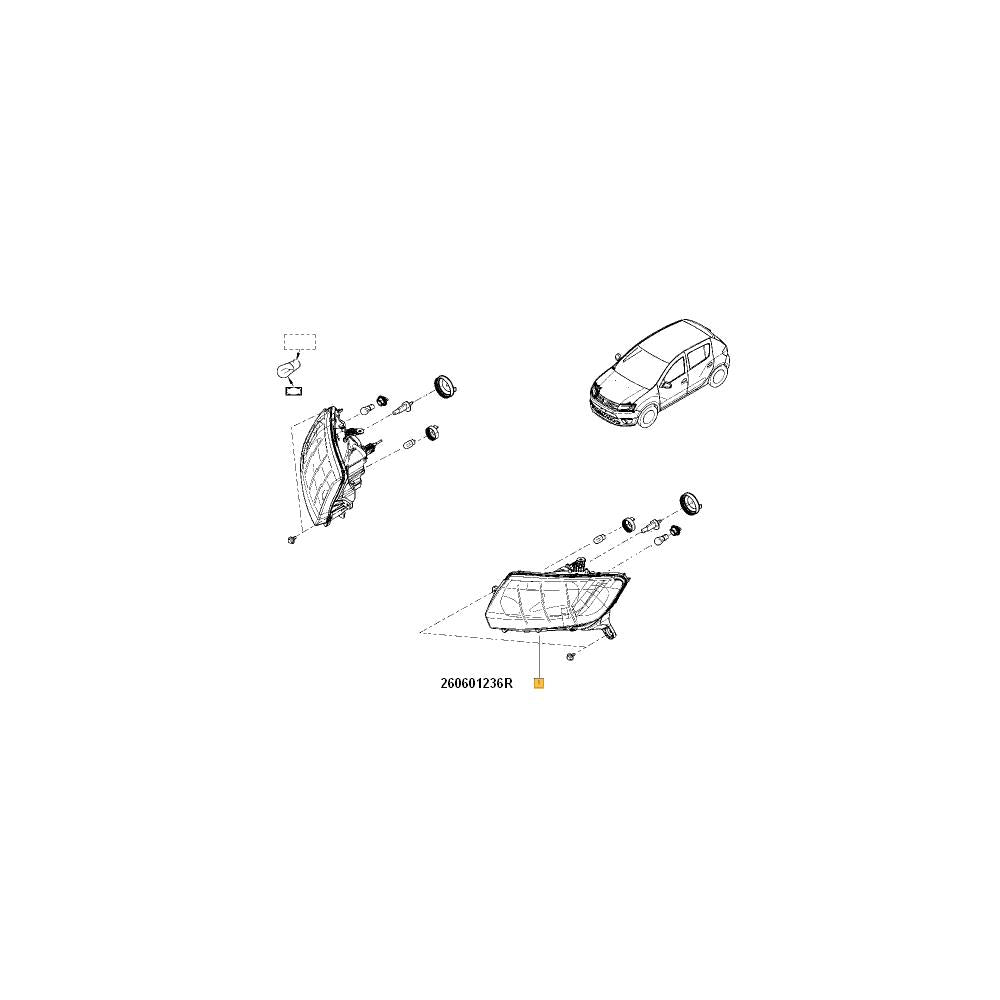 Far stg. Dacia log/sand ii Renault 260601236R