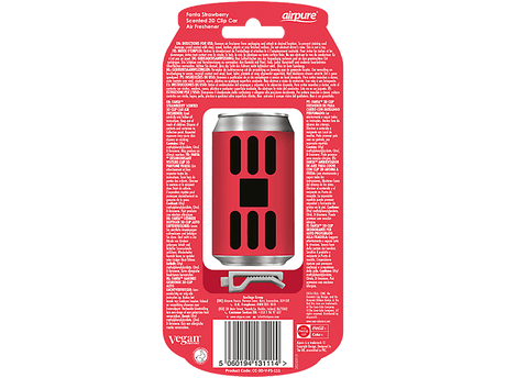AIRPURE Odorizant auto, băutură răcoritoare 3D, căpșuni Fanta AP31114