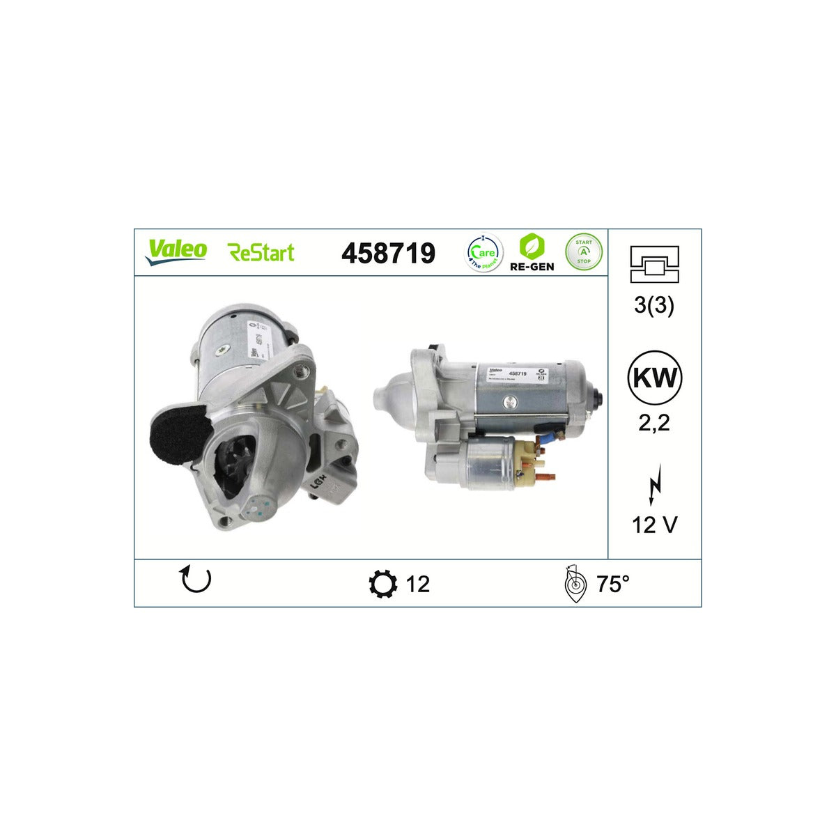 Electromotor Valeo 458719