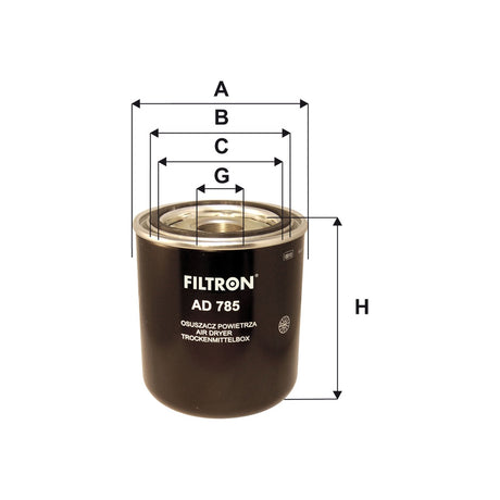 Element filtrant uscator aer compresor Filtron AD785 – imagine 2