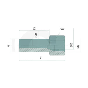 Schita dimensiuni Extensie L = 35 mm GROENEVELD-BEKA 30615ZS1120