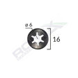 Saiba fixare tapiterie universal - negru - 16MM set 25 buc Romix 16024
