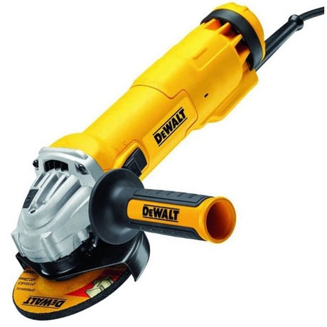 Polizor unghiular cu fir, 1400 W, 125 mm, maner antivibratii, pornire lina Dewalt DWE4237QS