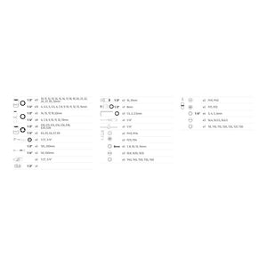 Trusa de tubulare hexagonale cu 108 piese Jbm 54037