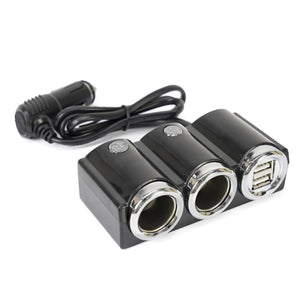 Incarcator auto spliter Pni lighter 20 12V/24V, cu 2 iesiri bricheta, 2 x USB (1A), indicator LED PNI-SBR20