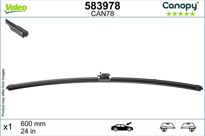 Lamela stergator Valeo Canopy 600 mm | 24 inch 583978 – imagine 2