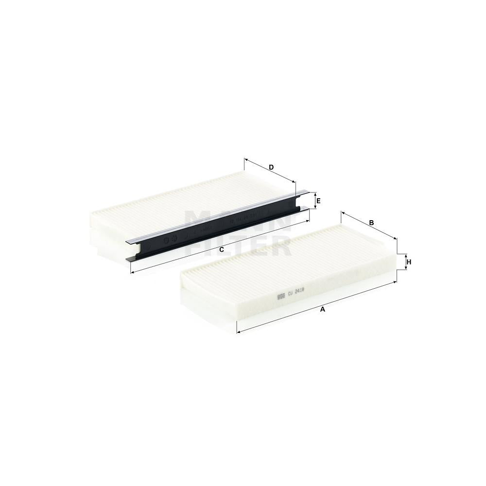 Set filtre habitaclu Mann-filter CU 2418-2