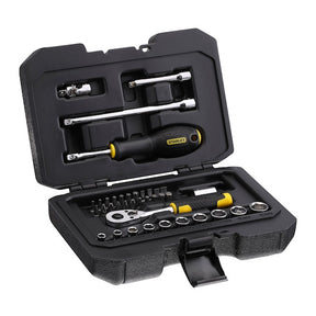 Set de clicheți cu 72 de dinți și chei tubulare STANLEY® 1/4 in., cu accesorii, 38 buc. STMT828281