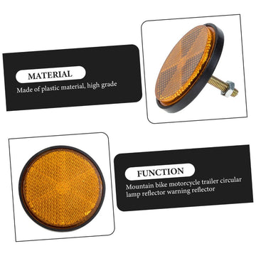 Catadioptru rotund cu suruburi 60mm Galben Runkit RKDI11