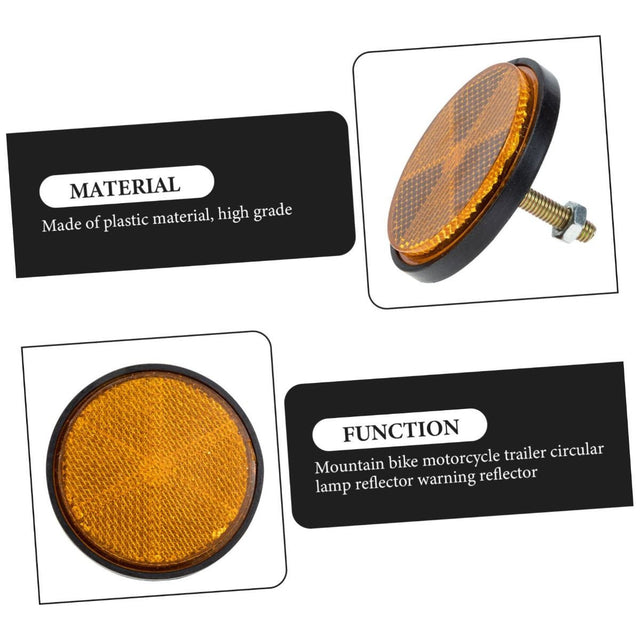 Catadioptru rotund cu suruburi 60mm Galben Runkit RKDI11