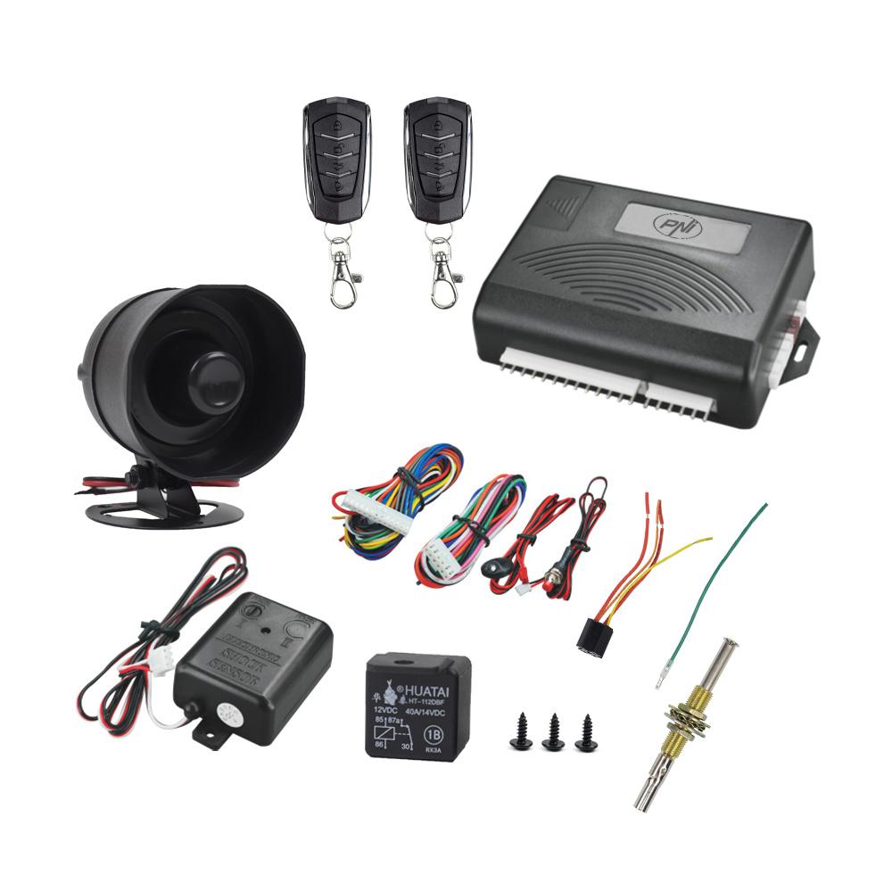 Alarma auto cu 2 telecomenzi si modul inchidere centralizata (fara actuatori)(include taxa de timbru verde) PNI PNI-OV288