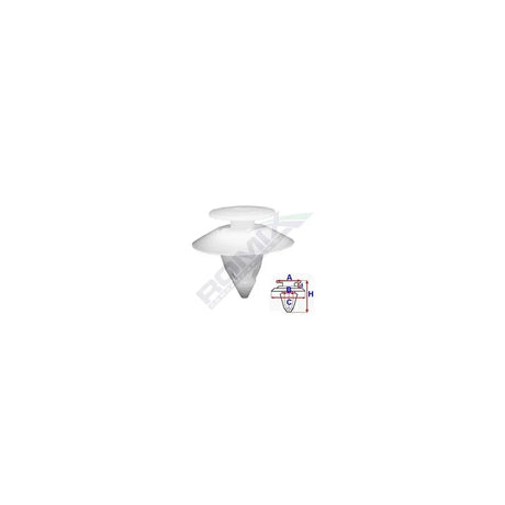 Clips tapiterie pentru Ford - alb set 10 buc Romix 55127Z – imagine 2