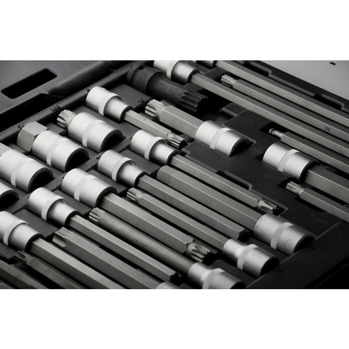 Set tubulare cu bit Torx scurt si lung 1/2 " set 38pcs Neo Tools 8710 – imagine 4